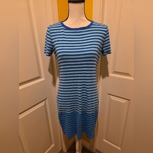 TOMMY BAHAMA BLUE STRIPED DRESS, SIZE S